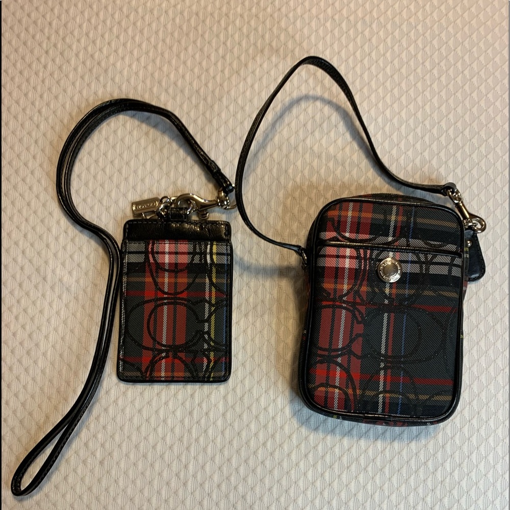 Coach small wallet and name badge set